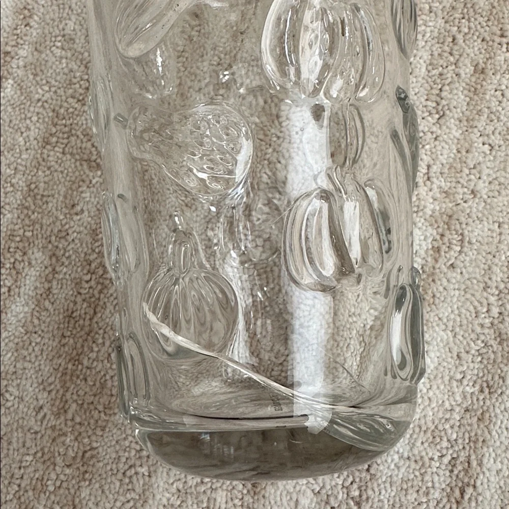 Like New Set of 4 Anthropologie AnthroHome Hayride Fall Pumpkin Gourd Glasses